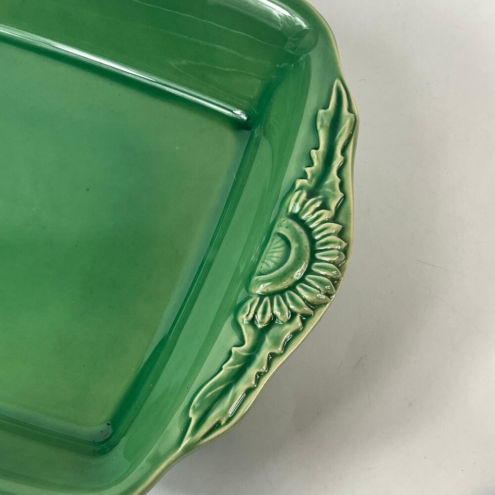 Appolia Casserole Dish French Glazed Ceramic Green Emerald Baking Serving Dish - Picture 2 of 16